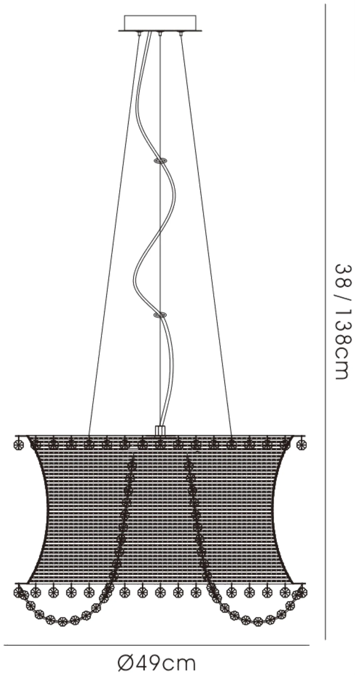 Lanzo Crystal Ceiling Lights Diyas Shaded Crystal Fittings
